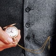 thumbnail image 5 of 2 Colors Pocket Watch Chain with Vintage Hollow Pendant Metal Vest Chain for Men Curb Link with T Bar and Lobster Clasps for Pocket Watch Birthday Gift, 5 of 5