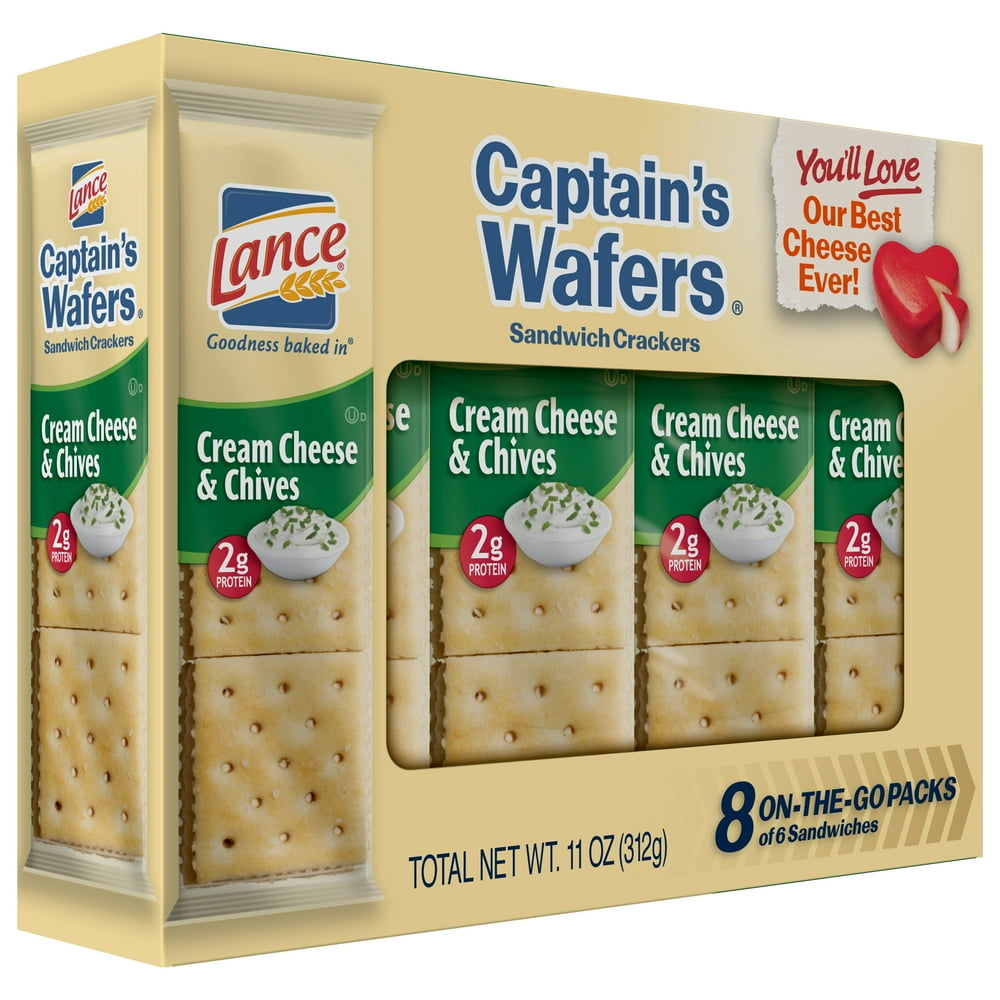 Lance Captain's Wafers Cream Cheese & Chives Crackers 11 oz 8 Count