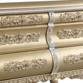 thumbnail image 4 of Benjara Server with 6 Drawers and Ornate Engraving, Gold, 4 of 5