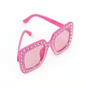 Pink Square Rhinestone Novelty Party Glasses, by Way To Celebrate