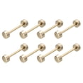 thumbnail image 1 of Unique Bargains 8Pack Métal Sac Sangle Connecter Boucles, 25x35mm Bourse Vis Rivets de Fixation (Doré Clair), 1 of 7