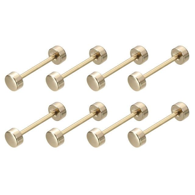 Unique Bargains 8Pack Métal Sac Sangle Connecter Boucles, 25x35mm Bourse Vis Rivets de Fixation (Doré Clair)