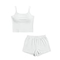 thumbnail image 5 of AherBiu Pajamas Set for Women Soft Comfy Sets Ribbed Cami Tank Tops with Shorts 2 Piece Sleepwear Loungewear, 5 of 5