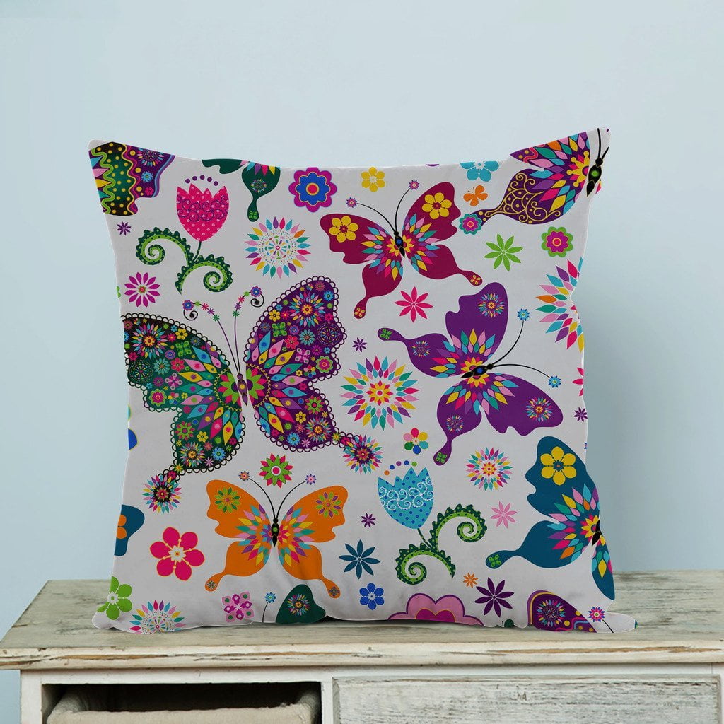 GCKG Beatiful Flying Butterflies Pillow Case Pillow Cover Pillow