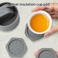 thumbnail image 3 of 6Pcs Silicones Hexagonal Coaster Set With Storage Container Heat Dispersion Design Prevents Table Damage From Cups Pan, 3 of 8