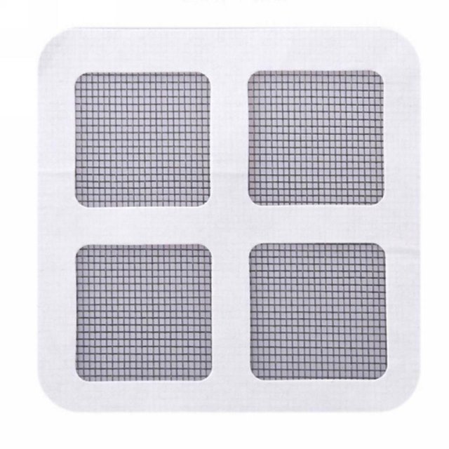 Kit De De Reparación De Pantalla De Agujero De Ventana De Puerta De Mosca Antiinsectos 10x10cm Black Mesh-30pcs Macarena Parche de reparación autoadhesiva