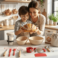 thumbnail image 5 of NULAS 52-Piece Sourdough Starter Kit , Oval Banneton Proofing Baskets, Bread Baking Supplies Set including Sourdough Jar, Perfect Baking Gifts for Beginners & Home Bakers, 5 of 7