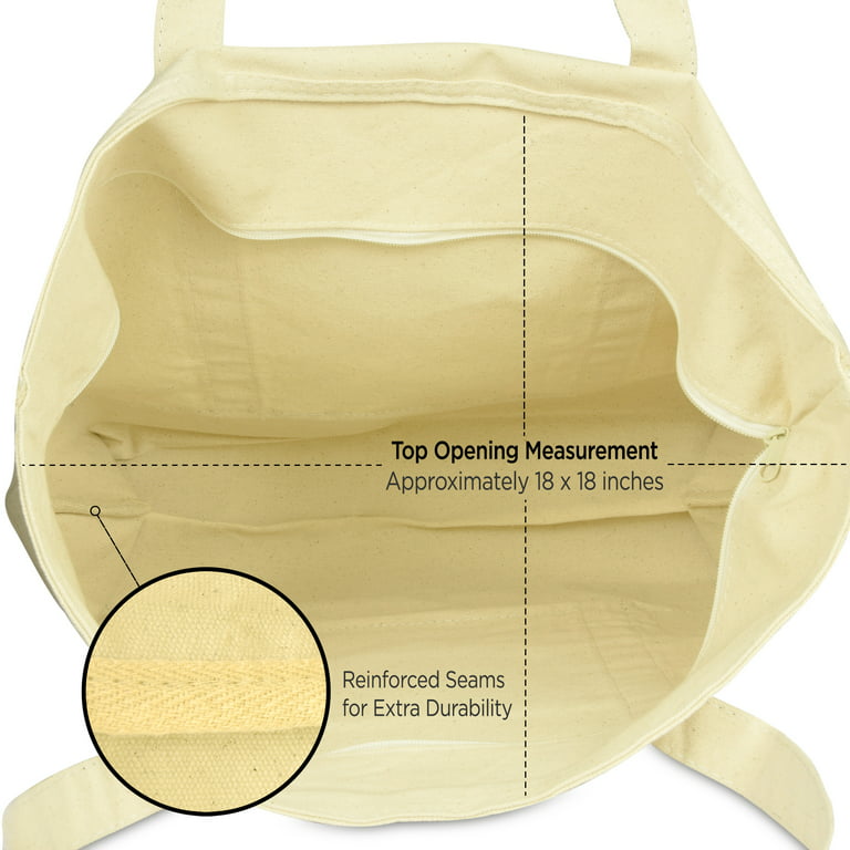 Dalix Personalized Monogram Initial Tote Bag