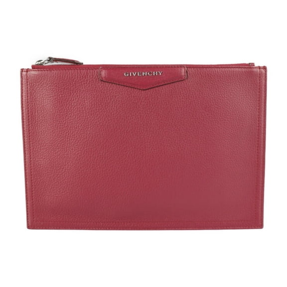 Pre-Owned GIVENCHY Antigona Pouch Second Bag BC06822012 653 Leather Bordeaux Clutch...