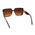 thumbnail image 7 of Womens Rhinestone Jewel Hinge Rectangle Rimless Butterfly Diva Sunglasses Tortoise - Brown, 7 of 7