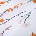 thumbnail image 4 of Floral Shower Curtain, Orange Shower Curtain, Flower Shower Curtain, Plant Shower Curtains Set with 12 Hooks, Watercolor Bathroom Decor, 72"x72", 4 of 5