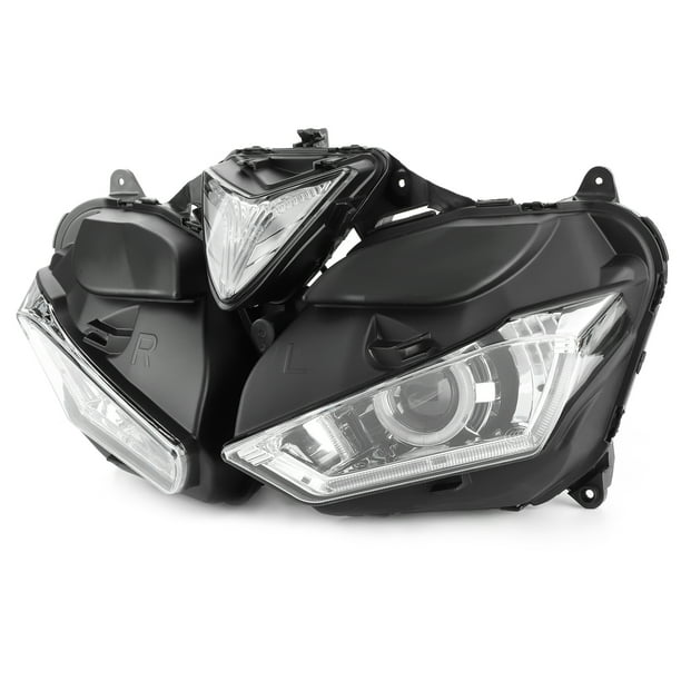 Sonew LED Head Light LED Headlight Assembly White Blue Angel Eyes