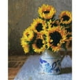 thumbnail image 3 of Medley, Elizabeth 12x14 Black Modern Framed Museum Art Print Titled - Sunflowers in Pitcher, 3 of 5