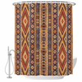 thumbnail image 2 of Southwest Boho Waterproof Fabric Shower Curtain,Retro Farmhouse Abstract Geometric Striped Waterproof Fabric Shower Curtain for Bathroom Curtains Bathtubs Shower Curtains with 12 Hooks Stall 54x78in, 2 of 8