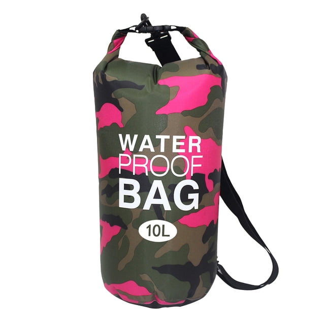 Natación Impermeable Camuflaje Camping Al Aire Libre Dry Sack (10L Rose Red)