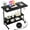 Black, variant on iSunirm Height Adjustable Standing Desk with Power Outlet & USB Ports, Max Height 41'', Small Mobile Computer Desk with Storage Shelves & Hooks, Portable Laptop Table for Home & Office, White