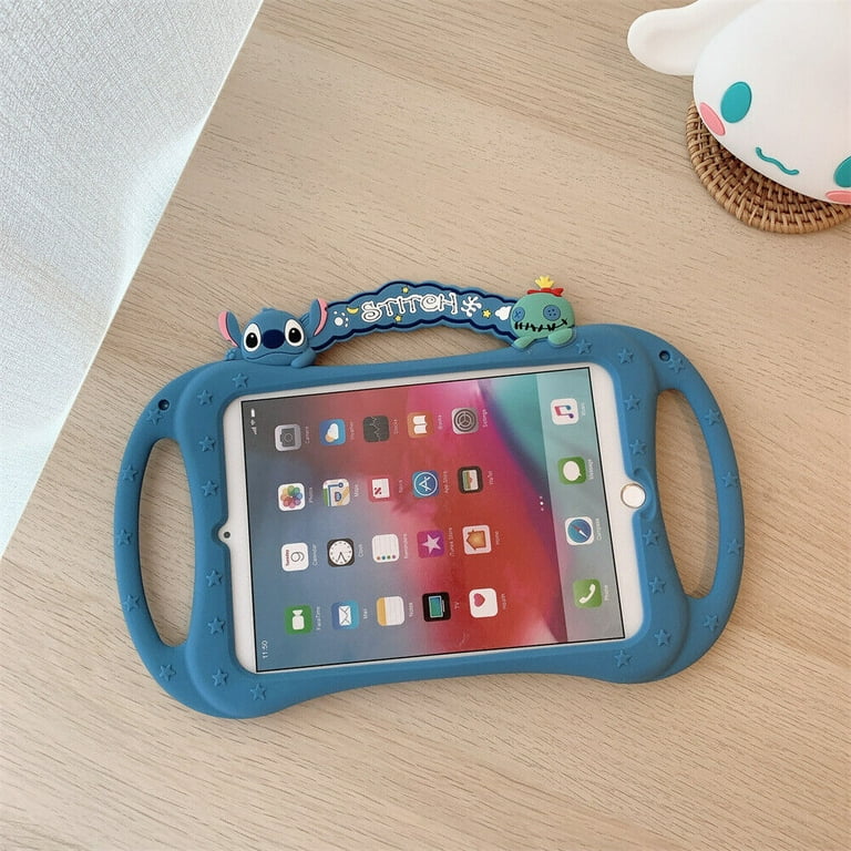 Stitch cartoon shockproof protective case silicone multi-function stand is  suitable for ipad 5 6 7 8 9 10 10.2 air 2 3 4 mini pro 11 9.7 