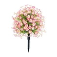 thumbnail image 3 of Fancyes Artificial Flowers Topiary Ball with Ground Stake DIY Crafts Easy to Install Handcraft Wedding Decor Plants for Birthday Gift Pink and White, 3 of 8