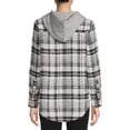 thumbnail image 3 of Time And Tru Women's Hooded Flannel, 3 of 5