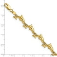 thumbnail image 3 of 14k Yellow Gold Polished 3D Reversible Dolphin Bracelet, 3 of 7