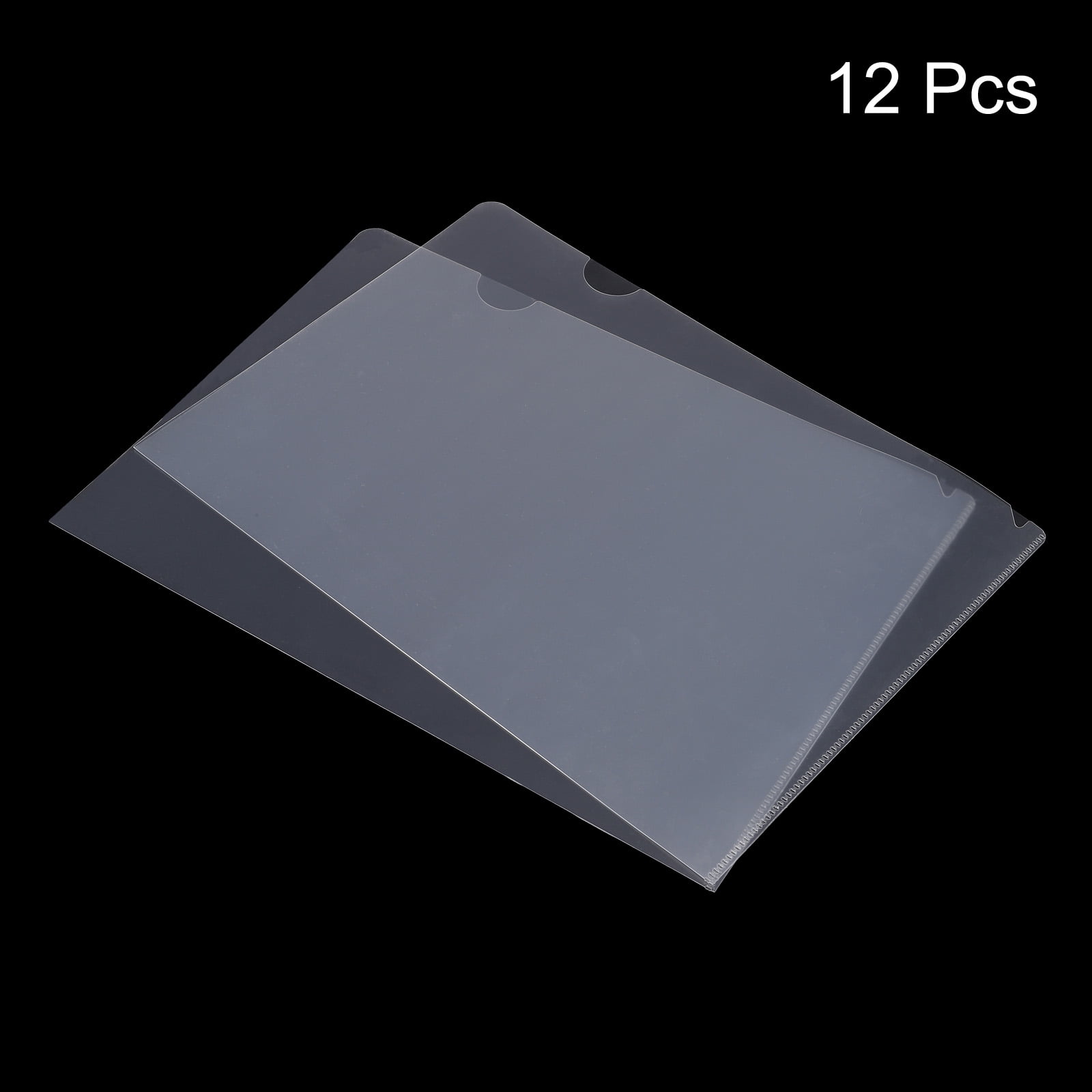 Unique Bargains L Type Clear File Pockets for Office Documents Clear