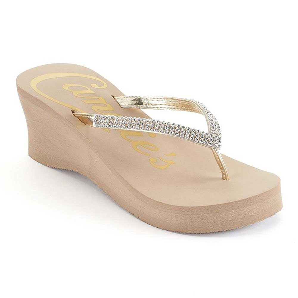 Download Candie's - Candie's Women Rhinestone Thong Wedge Flip Flop ...
