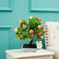 thumbnail image 4 of Sunjoy Tech Potted Artificial Peach Fruit Tree, Desktop Decor Artificial Fruit Tree Bonsai, Decorative Fake Plant for Office Home Decoration Photograph Props Peach, 4 of 8