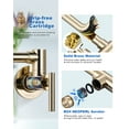 thumbnail image 6 of Wowow Commercial Brass Wall Mounted Pot Filler Faucet with Double Joint Swing Arms in Polished Brass, 6 of 7