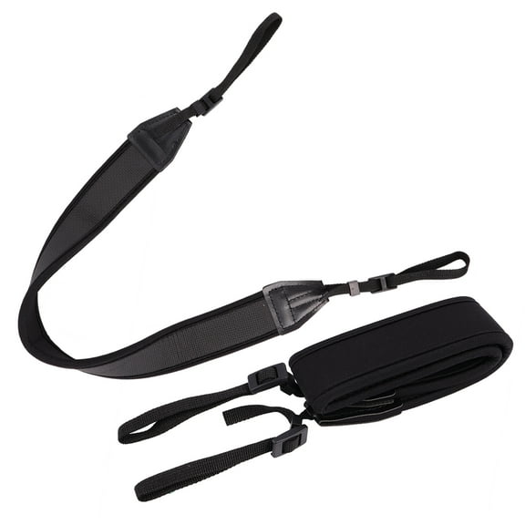 Binoculars Lanyard Long Section Widened Strap Camera Shoulder Neck Lanyard Universal Camera Hanging Rope with Connecting Buckle(Black)