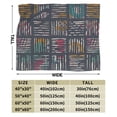 thumbnail image 3 of DouZhe Ultra-Soft Micro Fleece Lightweight Flannel Bed Blanket, Abstract Modern Lines Print Cozy Warm Throw Blankets, 80"x60", 3 of 7