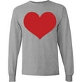 thumbnail image 3 of Inktastic Red Heart Valentine Long Sleeve T-Shirt, 3 of 5
