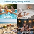thumbnail image 7 of Homall 40×30×7in Rattan Floating Pool Tray Wicker Serving Tray for Food Drinks Floats for Spas Pool Parties, Black, 7 of 7