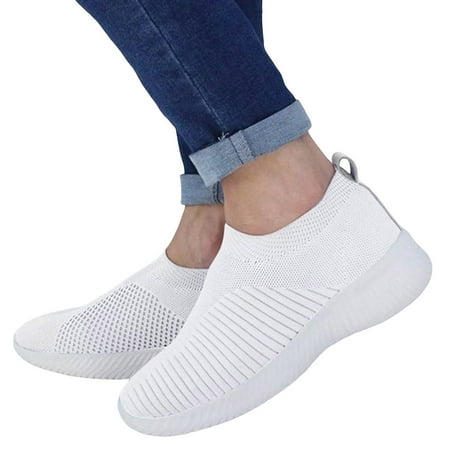Mepaouo Womens Slip On Walking Shoes Memory Foam Running Shoes Lightweight Comfy Sport Sneakers