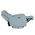 thumbnail image 5 of Pemberly Row Contemporary Power Fabric Swivel Glider Recliner in Blue, 5 of 7