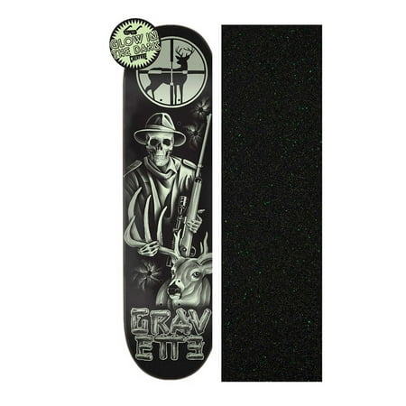 Creature Gravette Glow in the Dark 8.3 inch Skateboard Deck | Mob Glitter Grip