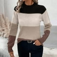 thumbnail image 2 of Lightweight Sweaters For Women Sevevn Women's Mock Neck Color Block Long Sleeve Pullover Sweater, 2 of 6