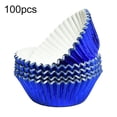 thumbnail image 1 of Silver Foil Baking Cups - Grease-Proof Heat Resistant Cupcake Liners, 1 of 8