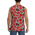 thumbnail image 4 of Lsque Cute Tomato Print Men's Cotton Blend Sleeveless Muscle Shirts (S-3XL)- Moisture Wicking, Odor Protection, UPF 30+,Large, 4 of 8