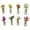 2inch, variant on 8PCS 2inch Glass Vase Refrigerator Magnets with Fake Flowers, Cute Tiny 3D Flower Fridge Magnets for Kitchen, Office, Home Decoration