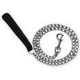 thumbnail image 1 of Dog Chain Leash Steel Heavy Duty Dog Leash Pu Leather Handle, 1 of 4