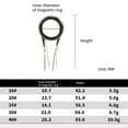 thumbnail image 3 of Fishing Rod Poles Line Guides Telescoplc Stainless Steel Guide Rings Folding Wearproof Eye Rings Easy to Install, 3 of 9