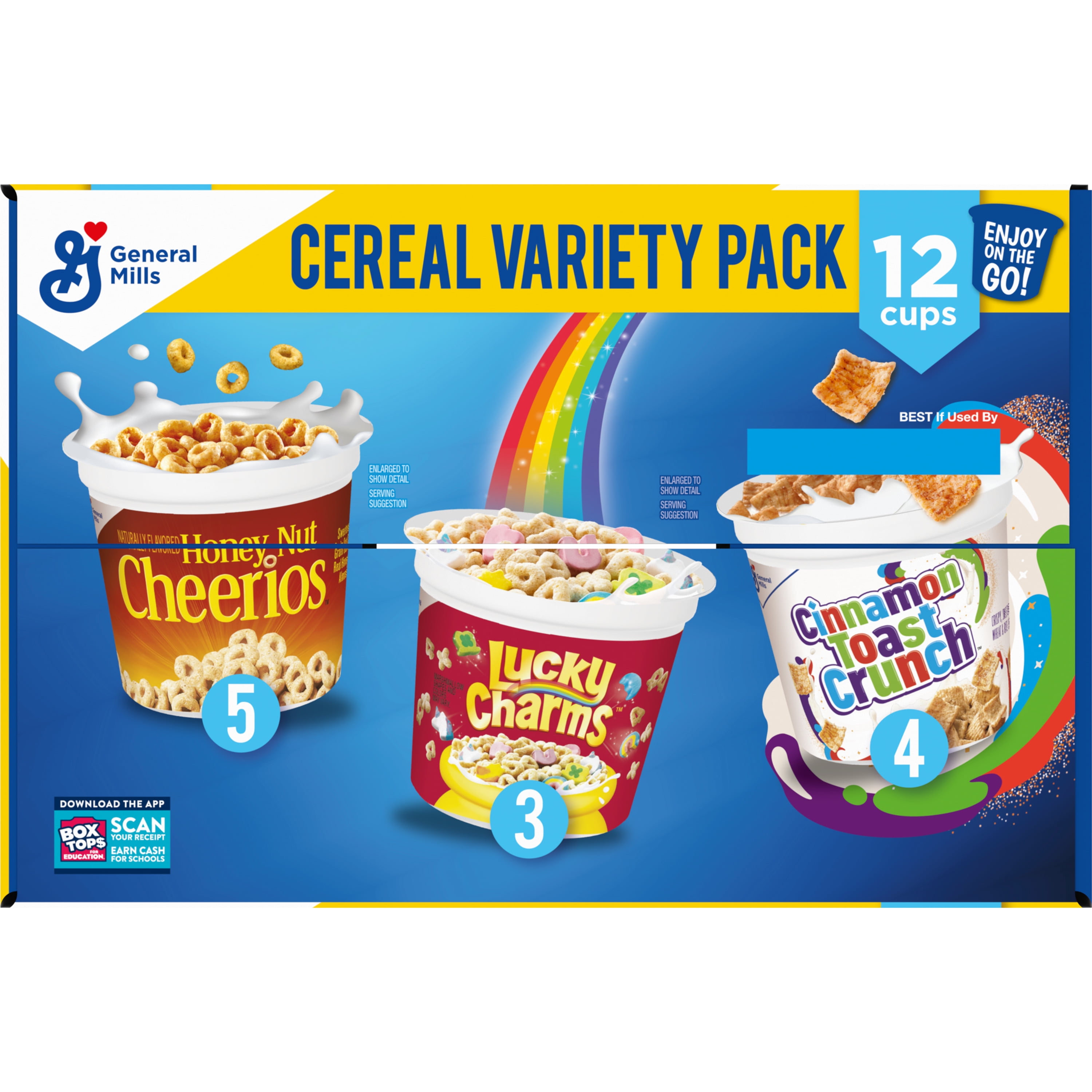 General Mills Cereal Cups Variety Pack, 19.7 oz (12 Cups)