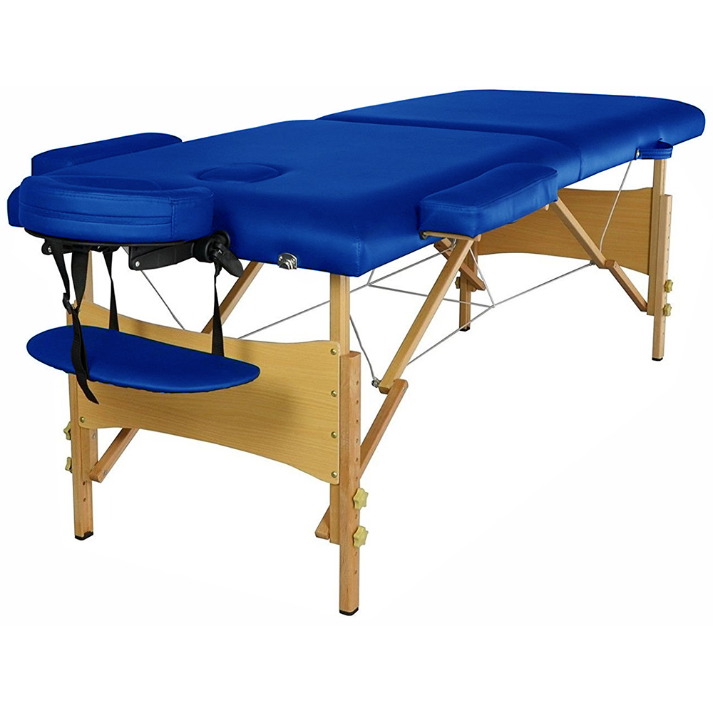 Serenity Deluxe Portable Folding Massage Table w/5 Bonus Items Royal