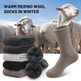 thumbnail image 2 of 5 Pairs Wool Socks for men,Warm Winter Boot Socks for Hiking Walking,Thick Thermal Gifts Socks, 2 of 6