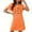 Orange, variant on Sakmal Black Womens Nightgown Plus Size Playful Soft Thanksgiving Sleepwear Crew Neck Autumn Leaves Print Short Sleeve Short Nightgowns S-2XL