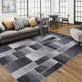 thumbnail image 3 of Modern Geometric Patchwork Area Rug 8x10 Large Rugs for Living Room, Soft Throw Carpet Floor Decor for Entryway Dining Room Office Nursery Black, 3 of 7