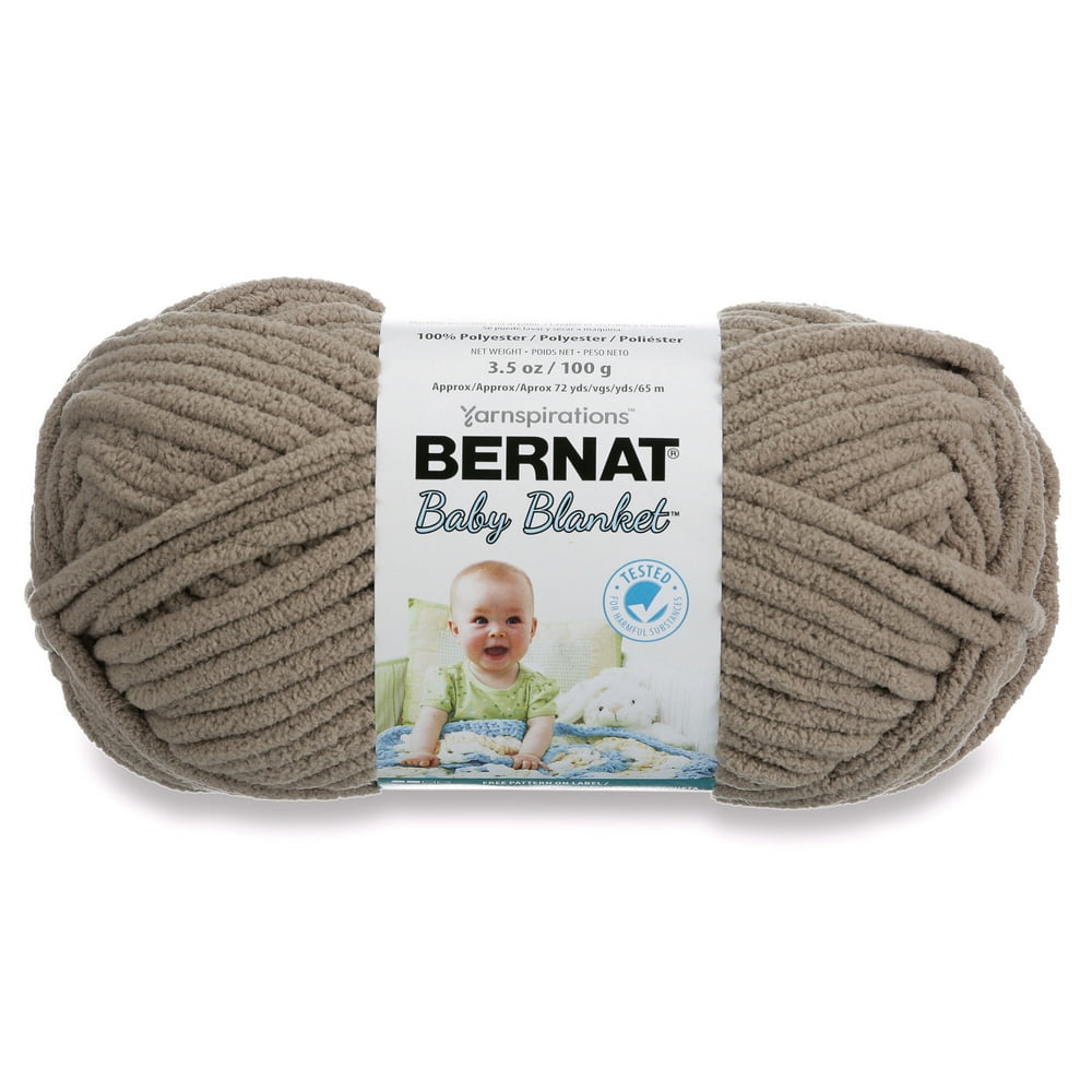 Bernat Polyester Baby Blanket Yarn (100 g/3.5 oz), Sand Baby Walmart