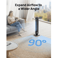 thumbnail image 5 of DREO 32-Inch Smart Tower Fan for Home, 26 ft/S Bladeless Fan with Remote, 90° Oscillating, 3 Modes, 3 Speeds, LED Display, 8H Timer, Quiet Room Fan, 5 of 7