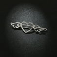 thumbnail image 2 of Besufy Women Hairpin,Vintage Hollow Love Heart Angel Wing Hairpin Hair Clip Metal Barrette Golden, 2 of 7