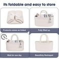 thumbnail image 5 of Baby Diaper Caddy Organizer for Girl Boy Cotton Rope Nursery Storage Bin Basket Portable Holder Tote Bag for Changing Table Car Travel Baby Shower Gifts Newborn Essentials Registry Must Haves White, 5 of 5